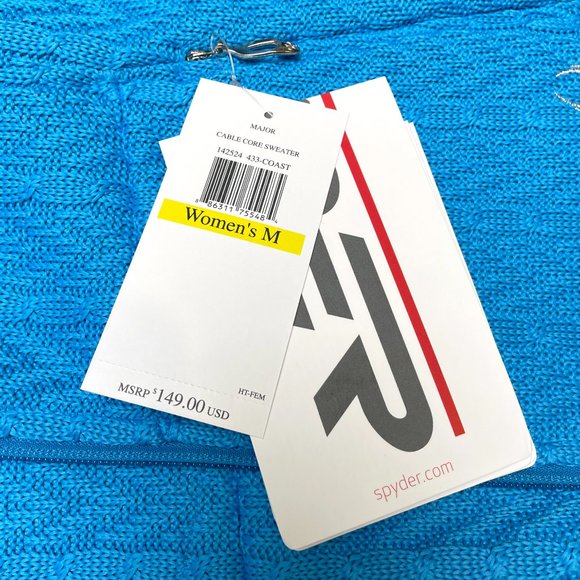 Spyder Hoody Cable Core Zipup - Baby Blue | Med - Picture 10 of 15